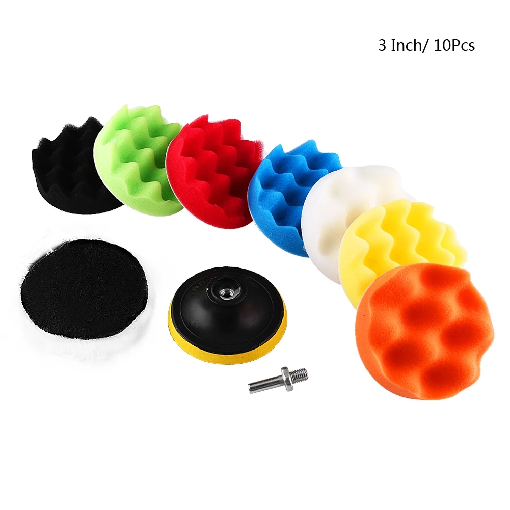 10Pcs Sponge Polishing Buffing Waxing Pad Kit For Car Polisher Buffer With Drill Adapter 3"
10Pcs Sponge Polishing Buffing Waxing Pad Kit For Car Polisher Buffer With Drill Adapter 3"