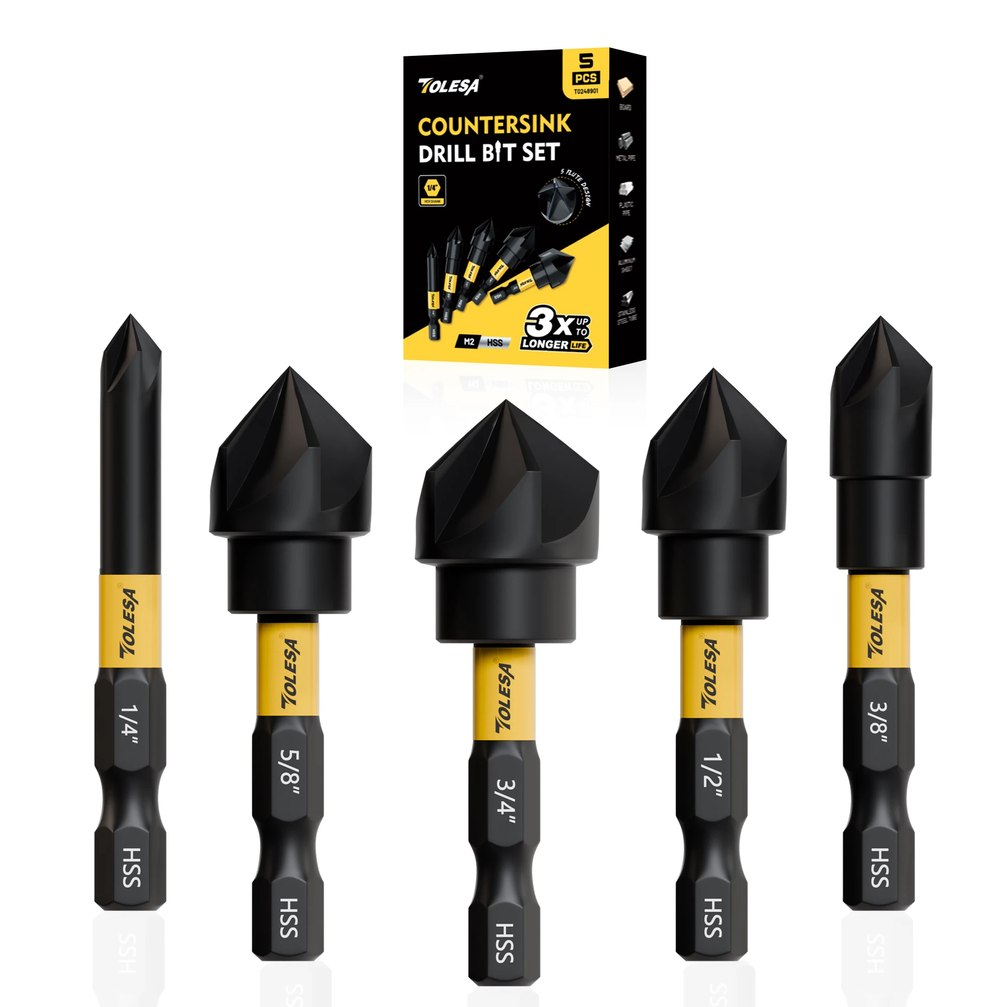 Набор сверл TOLESA 5 шт.
Набор сверл TOLESA 5 шт.
