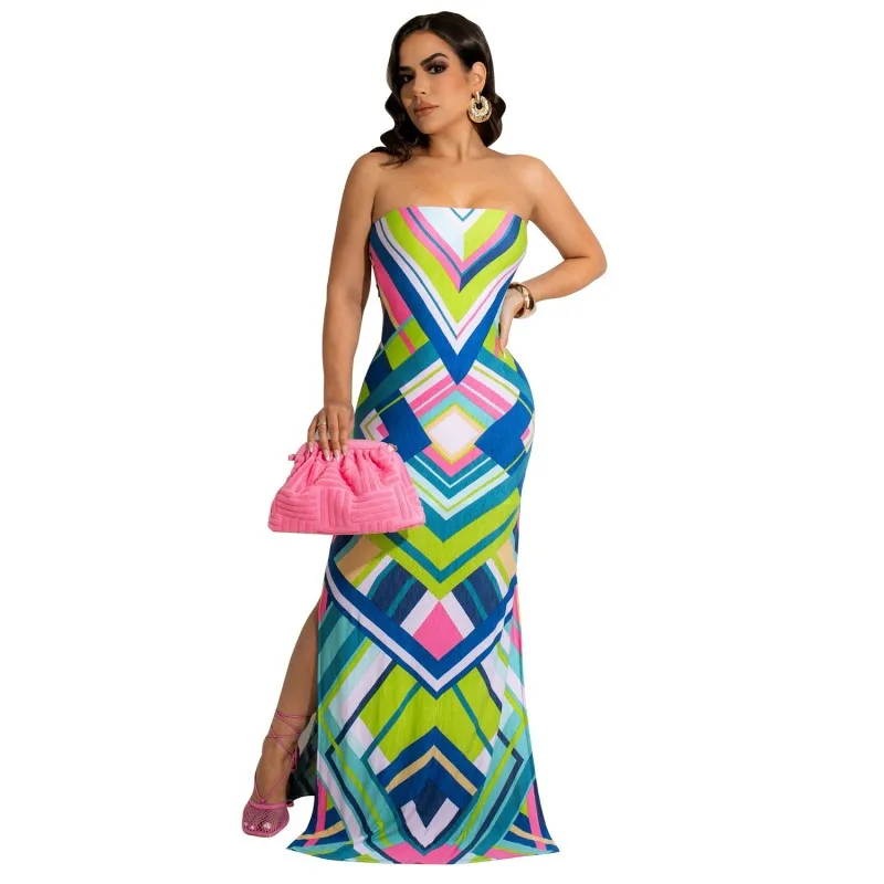 Summer Maxi Dress Women Strapless Backless Sleeveless Sundress Fashion New Print Sexy Elegant Chic Beach Long Dress Robe Vestido
Summer Maxi Dress Women Strapless Backless Sleeveless Sundress Fashion New Print Sexy Elegant Chic Beach Long Dress Robe Vestido