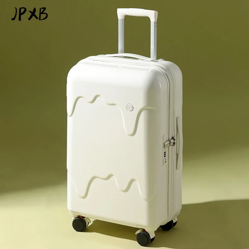 Suitcases on Wheels Ultra-Light Luggage Female 26-Inch Universal Wheel Multi-Functional Ice Cream Trolley Case USB with
Suitcases on Wheels Ultra-Light Luggage Female 26-Inch Universal Wheel Multi-Functional Ice Cream Trolley Case USB with