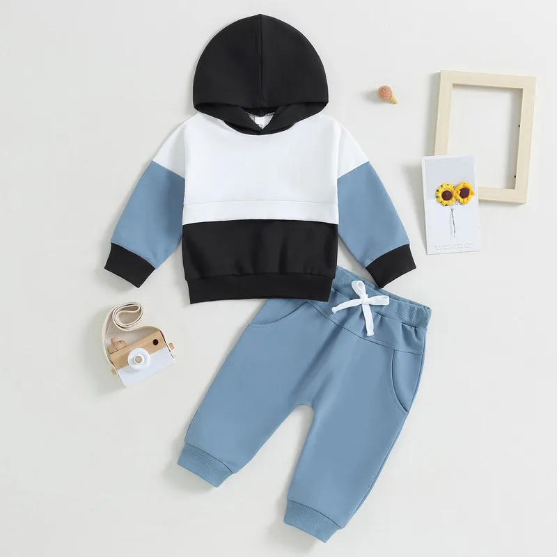Toddler Baby Boy Pant Sets Autumn Clothes 2PCS Long Sleeve Patchwork Hoodie and Drawstring Pants Sets Baby Items Clothing
Toddler Baby Boy Pant Sets Autumn Clothes 2PCS Long Sleeve Patchwork Hoodie and Drawstring Pants Sets Baby Items Clothing