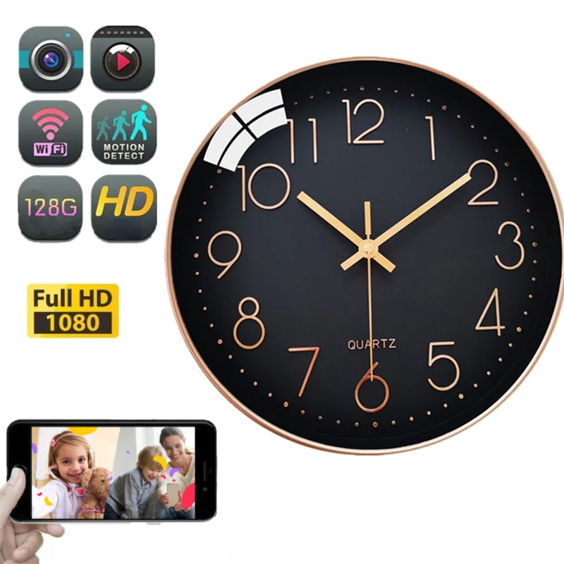 Clock 1080P Wifi Nanny Camera HD Mini Camera IP Wifi CCTV Wall Clock Camera Home Security Video Recorder with Motion Detection
Clock 1080P Wifi Nanny Camera HD Mini Camera IP Wifi CCTV Wall Clock Camera Home Security Video Recorder with Motion Detection