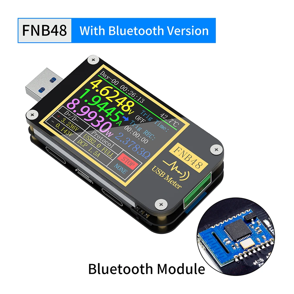FNB48S USB Voltage Current Tester Analyzer Fast Charging Power Detection Monitor Voltmeter Ammeter Testing Tools
FNB48S USB Voltage Current Tester Analyzer Fast Charging Power Detection Monitor Voltmeter Ammeter Testing Tools
