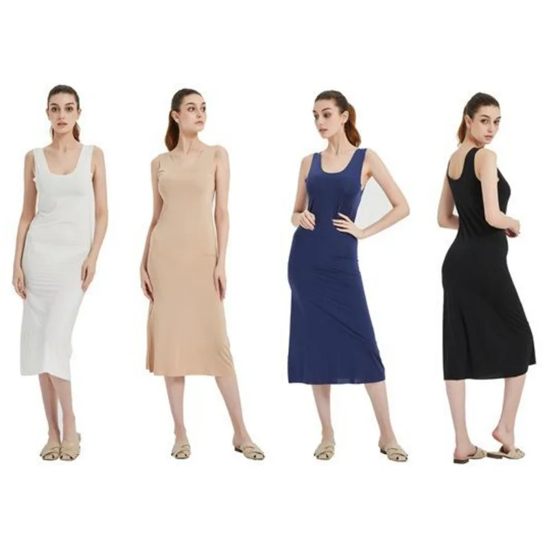 U-Neck Vest Dress Summer Ice Silk Without Traces Plus Long Models Of Large Size Sexy Halter Bottoming Nightgown Petticoat
U-Neck Vest Dress Summer Ice Silk Without Traces Plus Long Models Of Large Size Sexy Halter Bottoming Nightgown Petticoat