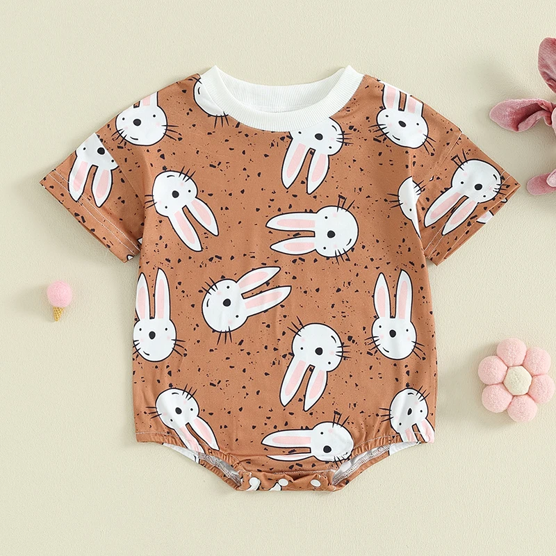 Cartoon Bunny Print Bubble Romper Newborn Baby Girl Summer Clothes Short Sleeve Bodysuit Infant Easter Outfit 0-12M
Cartoon Bunny Print Bubble Romper Newborn Baby Girl Summer Clothes Short Sleeve Bodysuit Infant Easter Outfit 0-12M