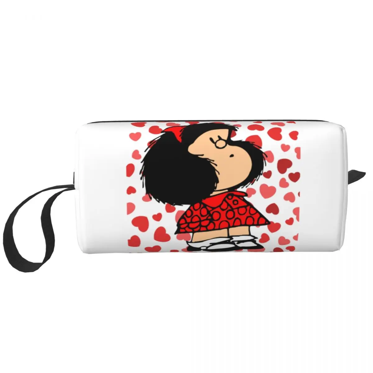 

Сумка Mafaldas женская для туалетных принадлежностей, милая мультяшная косметичка в форме сердца, органайзер для косметики, дамская сумочка для хранения косметики, семейная коробка