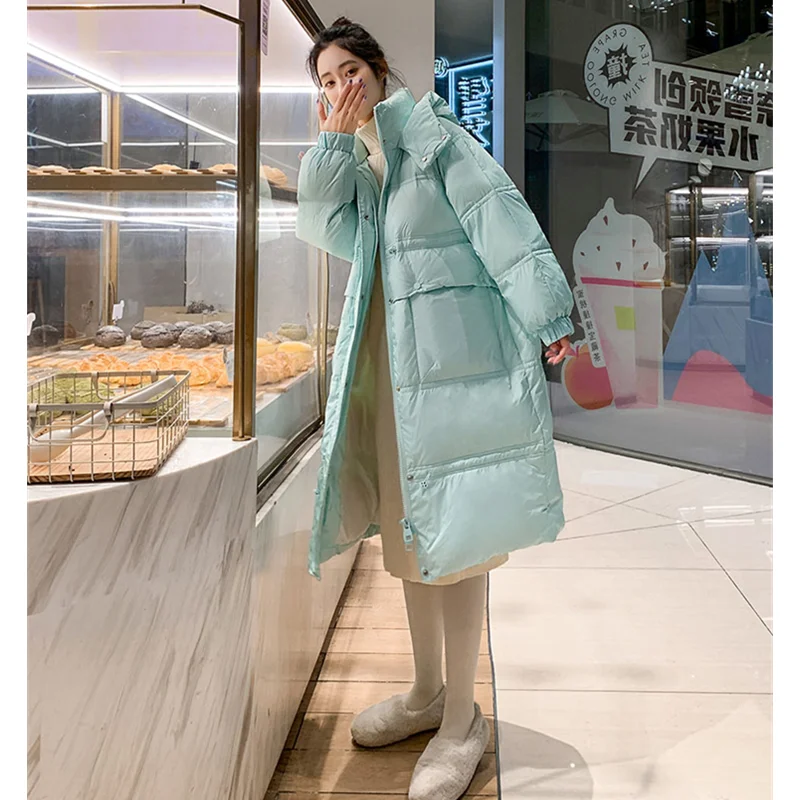 Women Sky Blue Down Jacket Long Hooded Coat Fashion Drawstring Waist Windproof Thicken Warm Winter Cotton Clothes Outerwear Tops
Women Sky Blue Down Jacket Long Hooded Coat Fashion Drawstring Waist Windproof Thicken Warm Winter Cotton Clothes Outerwear Tops