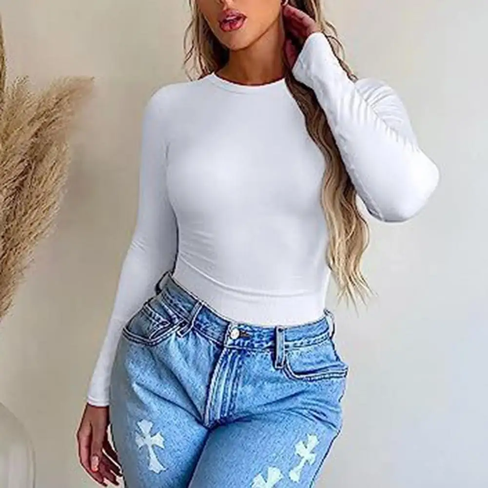 Solid Color Long Sleeve T-shirt for Women Stylish Women's Long Sleeve Tops Soft Slim Fit Tee Shirts for Autumn/winter for Women
Solid Color Long Sleeve T-shirt for Women Stylish Women's Long Sleeve Tops Soft Slim Fit Tee Shirts for Autumn/winter for Women