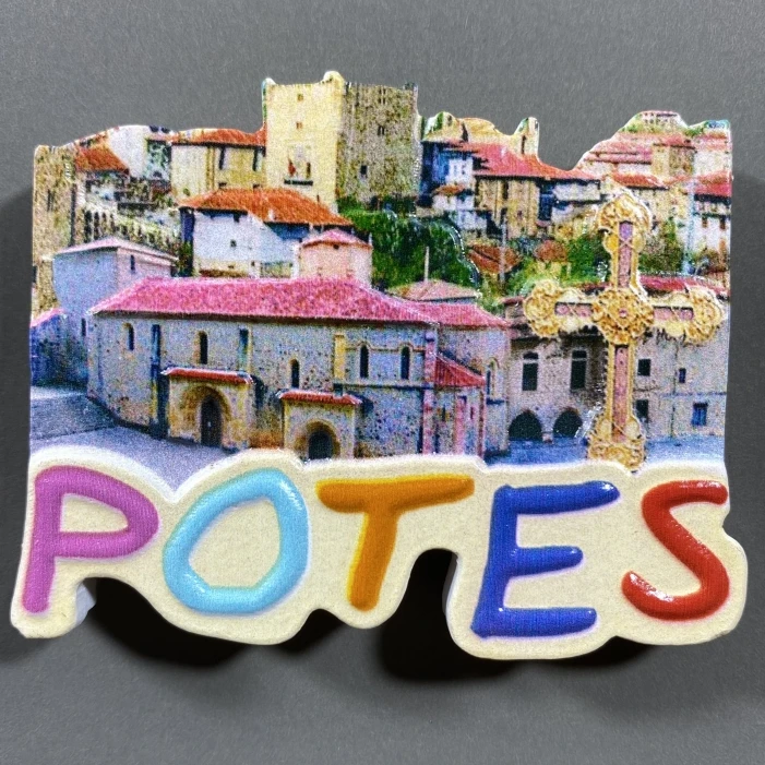 

Portes, a Beautiful Town in Spain Fridge Magnets Tourist Souvenir Refrigerator Stickers Commemorative Home Decoration