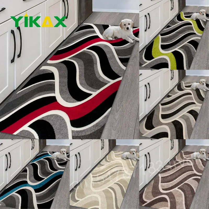 Wavy Pattern Kitchen Mat Home Entrance Carpet Hallway Bedroom Living Room Decoration Rug Floor Balcony Bathroom Long Doormat 
Wavy Pattern Kitchen Mat Home Entrance Carpet Hallway Bedroom Living Room Decoration Rug Floor Balcony Bathroom Long Doormat