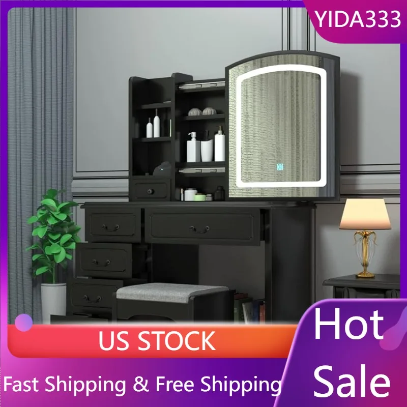 Набор для туалетного столика 55 дюймов с раздвижным освещением, туалетный столик для макияжа со скрытыми полками, 3-цветное освещение
Набор для туалетного столика 55 дюймов с раздвижным освещением, туалетный столик для макияжа со скрытыми полками, 3-цветное освещение