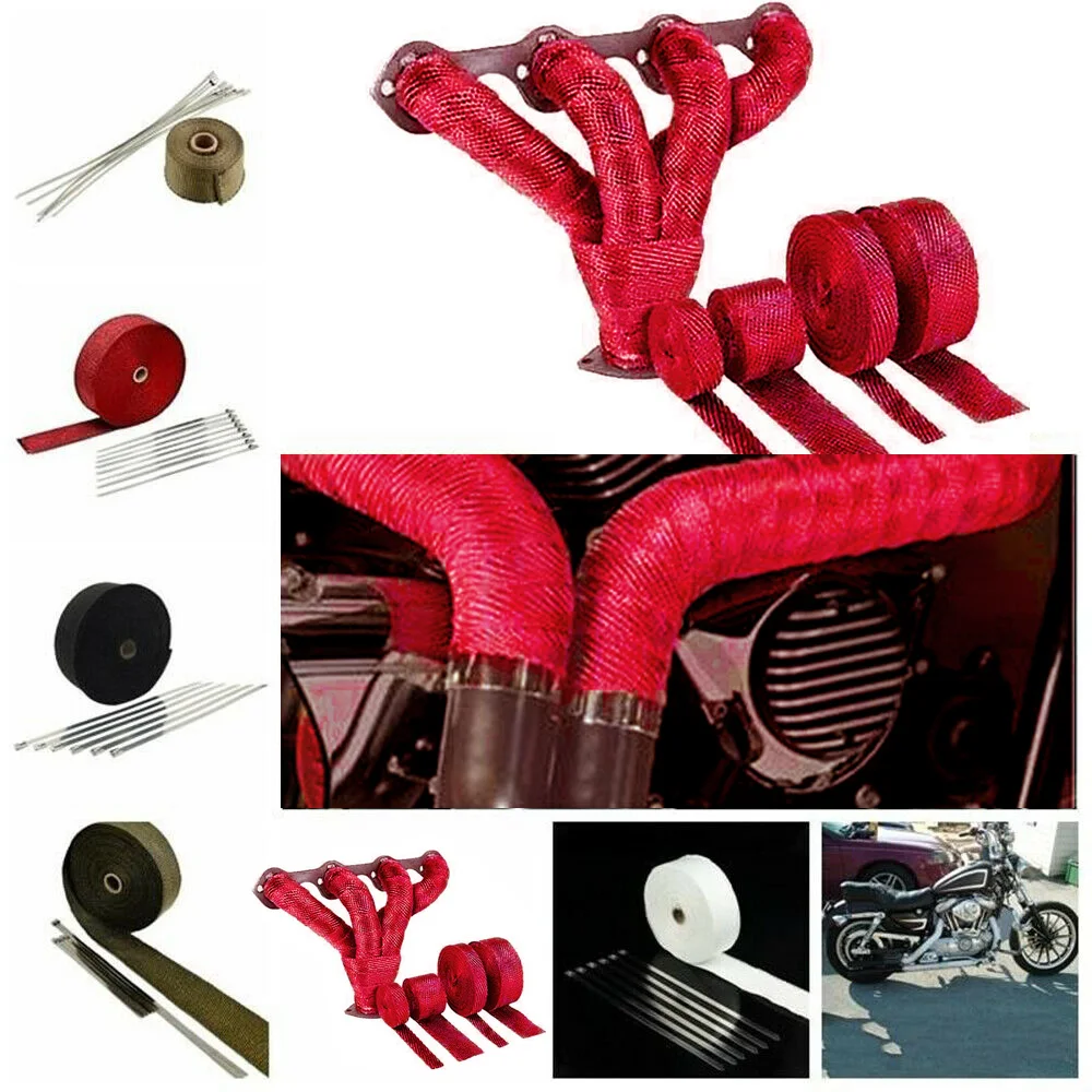 Exhaust Manifolds Fiberglass Heat Insulation Tape Thermal Wrap Set Red 25mm*5M Decorative Heat Insulation Anti Scalding Tape
Exhaust Manifolds Fiberglass Heat Insulation Tape Thermal Wrap Set Red 25mm*5M Decorative Heat Insulation Anti Scalding Tape