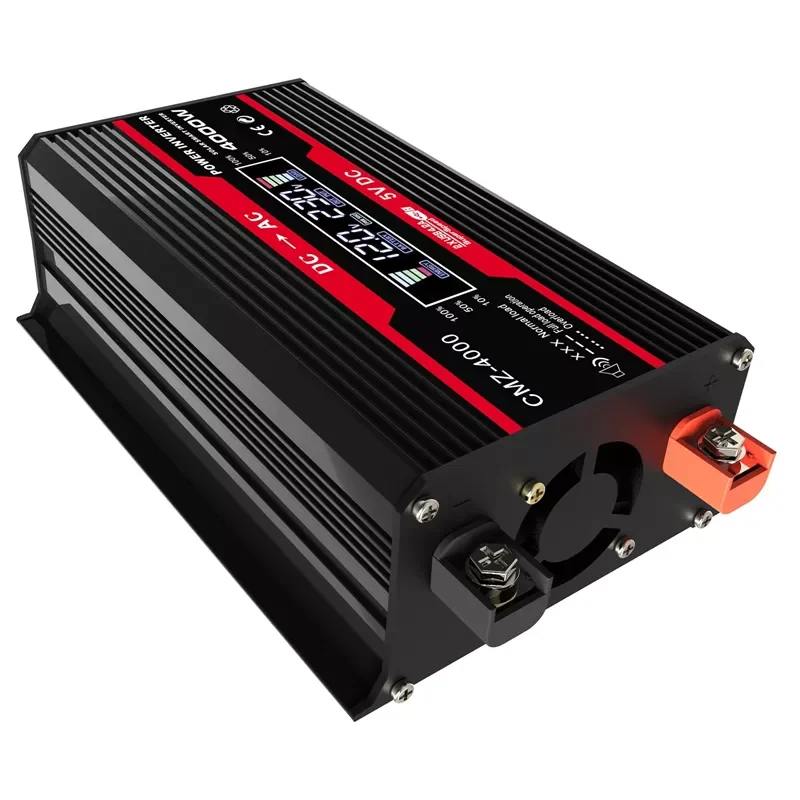 4000W LCD Display Solar Power Inverter 12V to 110V/220V USB Modified Sine Wave Voltage Transformer Car Adapter Charge Convertera
4000W LCD Display Solar Power Inverter 12V to 110V/220V USB Modified Sine Wave Voltage Transformer Car Adapter Charge Convertera