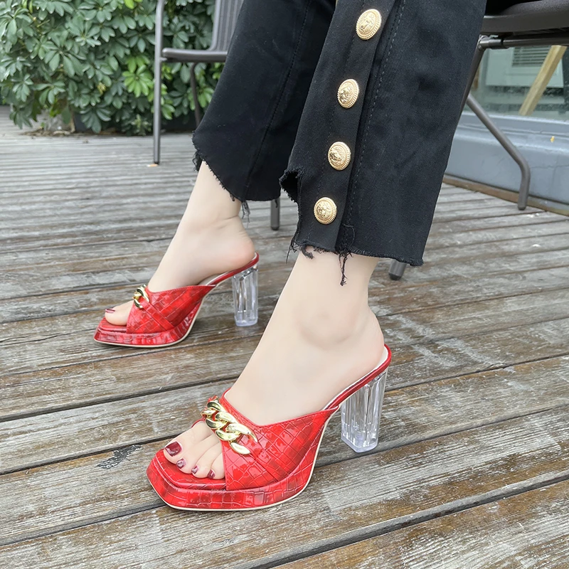 2023 New Women's Shoes Slingbacks Women's High Heels Summer Party Pumps Women The Chain Metal Decoration Square Toe Shoes Ladies
2023 New Women's Shoes Slingbacks Women's High Heels Summer Party Pumps Women The Chain Metal Decoration Square Toe Shoes Ladies