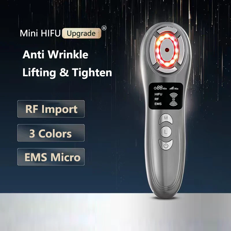 

Mini HIFU Radio Frequency Ultrasonic Machine EMS Microcurrent Facial Lifting Firming Skin Care Anti-wrinkle Tool LED Therapy