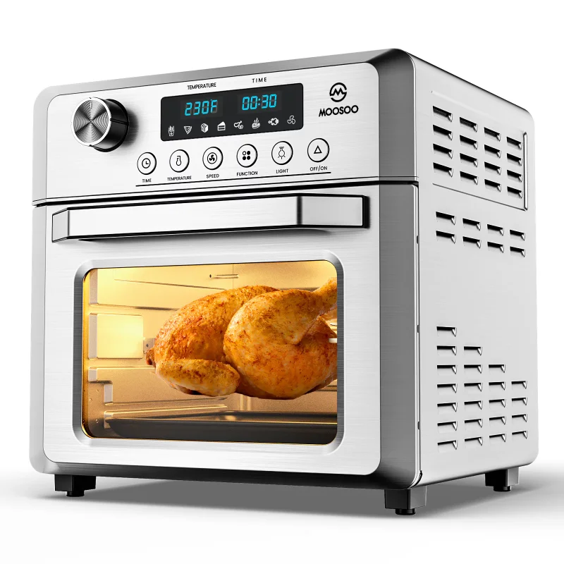 19 Quart Air Fryer Oven 8-in-1 Toaster Oven with Time & Temperature Control
19 Quart Air Fryer Oven 8-in-1 Toaster Oven with Time & Temperature Control