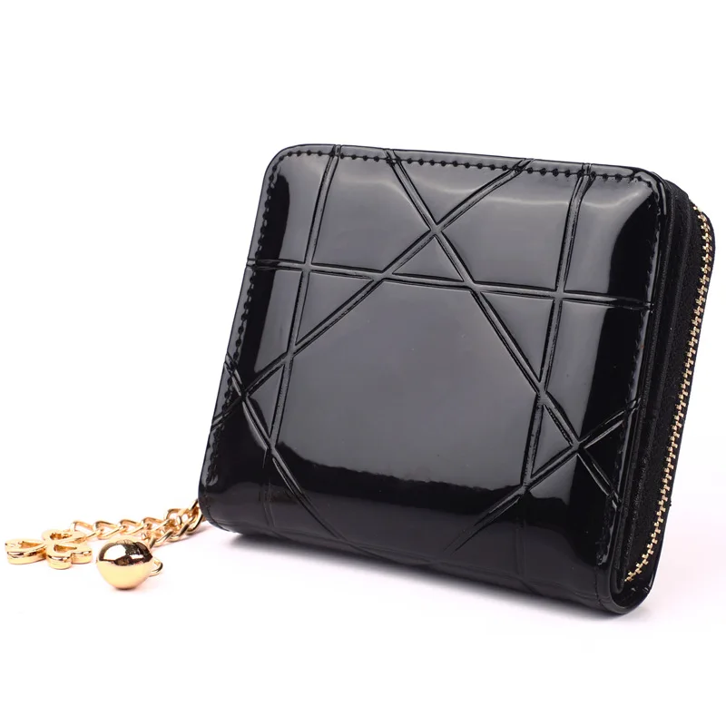 Hot Coin Purse Short 3 Folding Small Wallet Women Credit Card Holder Case Lady Patent Leather Money Bag Cute | Багаж и сумки