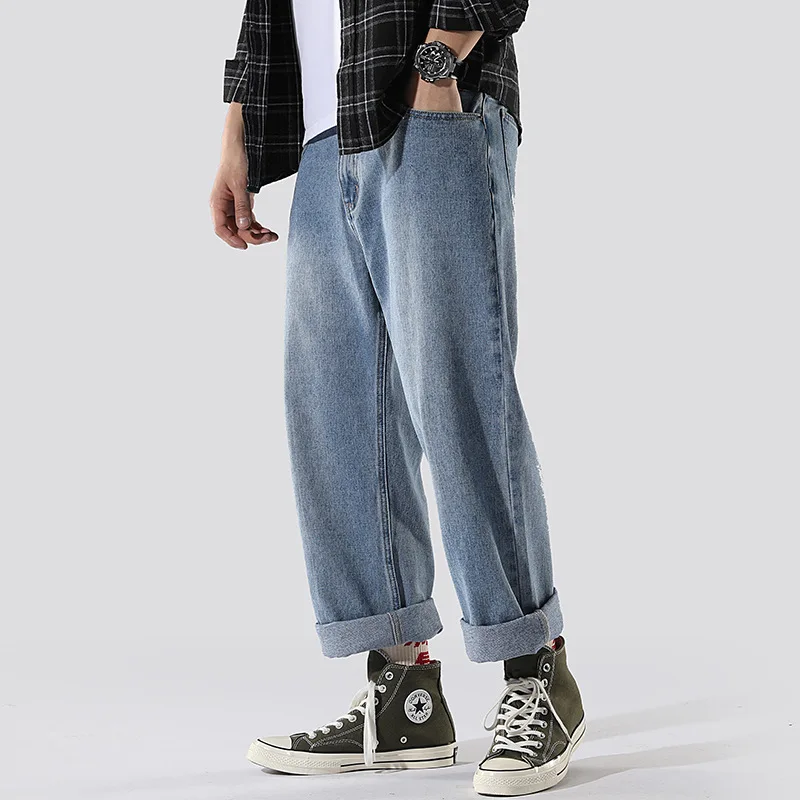 Baggy Jeans Men Wide Leg Pants Black Denim Vintage Male Plus Size Distressed Jeans Straight
Baggy Jeans Men Wide Leg Pants Black Denim Vintage Male Plus Size Distressed Jeans Straight