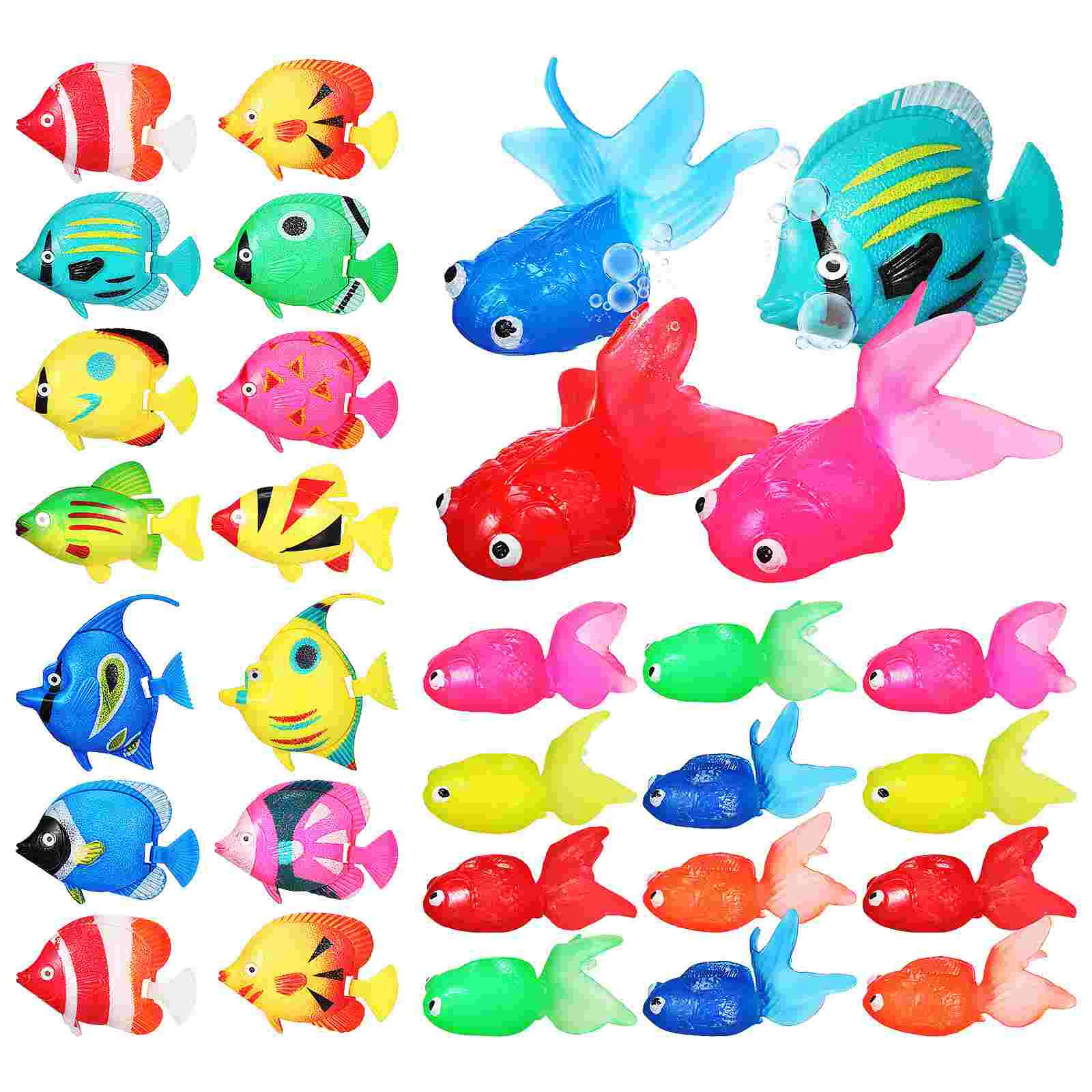 

30 Pcs Floating Fishes Plastic Fake Fishes Small Fake Fish Ornaments Fish Tank Aquarium Decor
