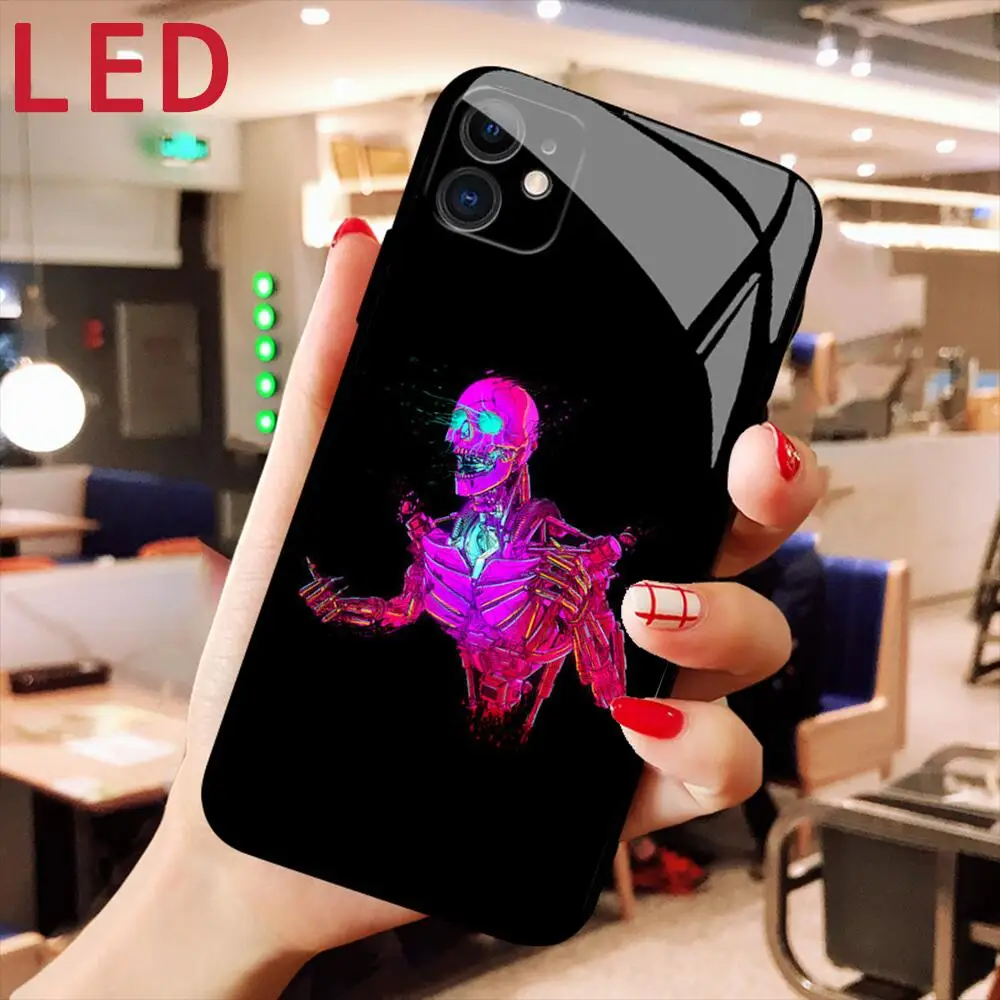 Human Skeleton Luxury Luminous Glass Phone Case for Apple Iphone 14 13 12 11 Pro Max XS XR Mini 7 8 Plus RGB LED Backlight Cover
Human Skeleton Luxury Luminous Glass Phone Case for Apple Iphone 14 13 12 11 Pro Max XS XR Mini 7 8 Plus RGB LED Backlight Cover
