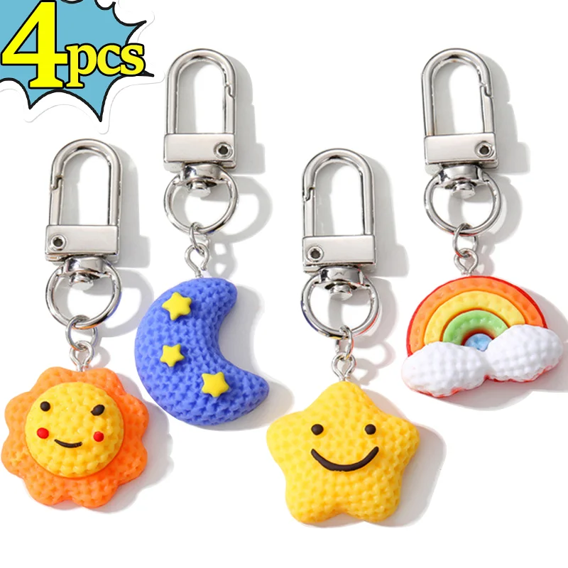 1/4pcs/set Cute Resin Keychain for Colors Star Sun Moon Pendant Mobile Phone Bag Keyring Fashionable Exquisite Widget Key Chain
1/4pcs/set Cute Resin Keychain for Colors Star Sun Moon Pendant Mobile Phone Bag Keyring Fashionable Exquisite Widget Key Chain
