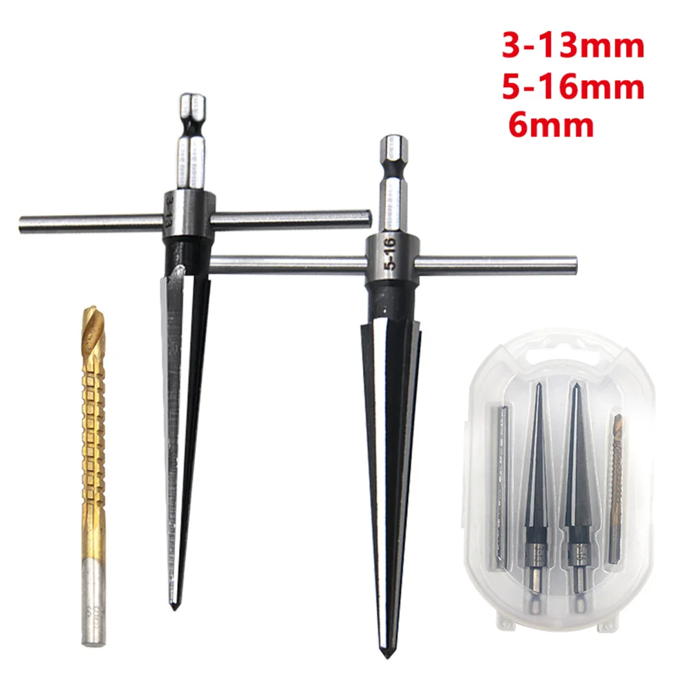 1 Set 3-13 5-16mm Held Reamer Set Hex Handle And 6mm Dril Chamf Reaming Cutting Tool For Wood Plastic Drilling Chamfer Tools
1 Set 3-13 5-16mm Held Reamer Set Hex Handle And 6mm Dril Chamf Reaming Cutting Tool For Wood Plastic Drilling Chamfer Tools