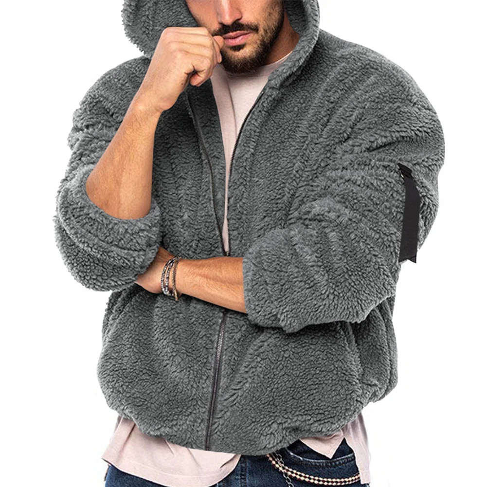 New Men's Winter Warm Fleece Hooded Coats Jacket Faux Fur Fluffy Hoodies Outwear Overcoats Jumper Zip Up Men Coat
New Men's Winter Warm Fleece Hooded Coats Jacket Faux Fur Fluffy Hoodies Outwear Overcoats Jumper Zip Up Men Coat