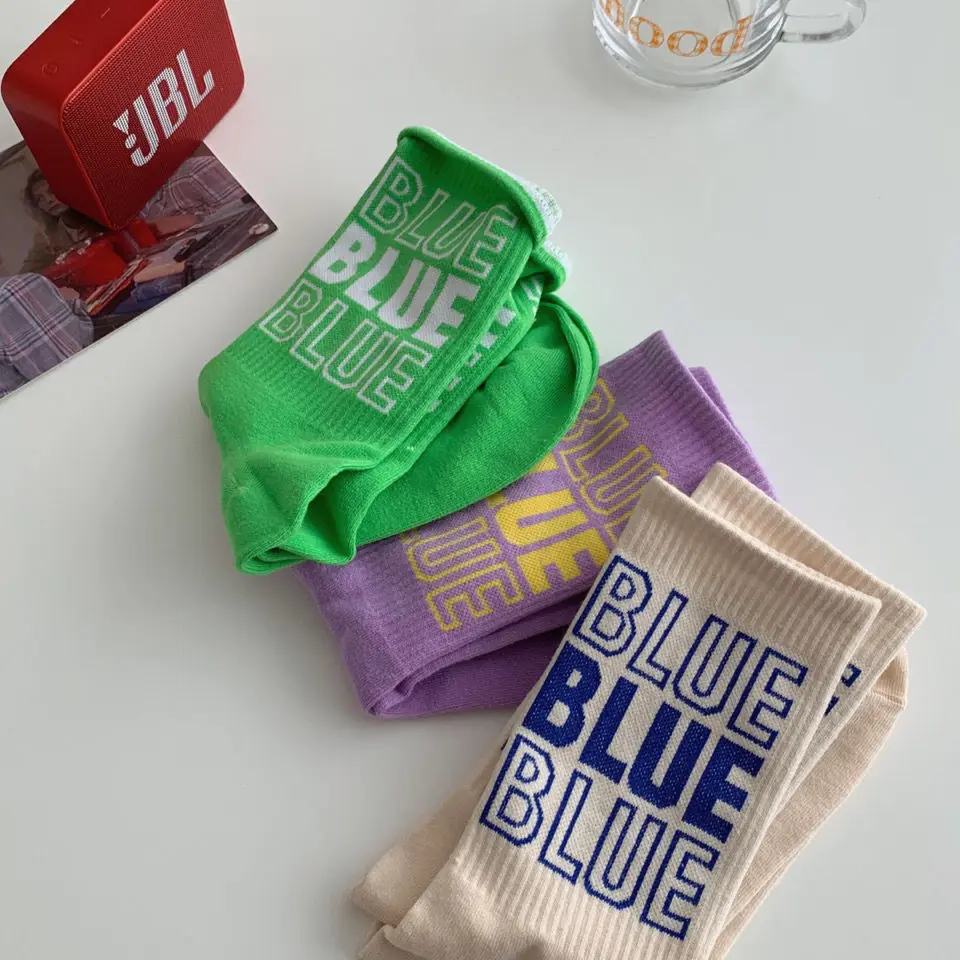 Korean Blue Letters Street Harajuku Skateboard Sports Cotton Socks New Men Women Middle Tube Socks Japanese Designer Socks Green
Korean Blue Letters Street Harajuku Skateboard Sports Cotton Socks New Men Women Middle Tube Socks Japanese Designer Socks Green