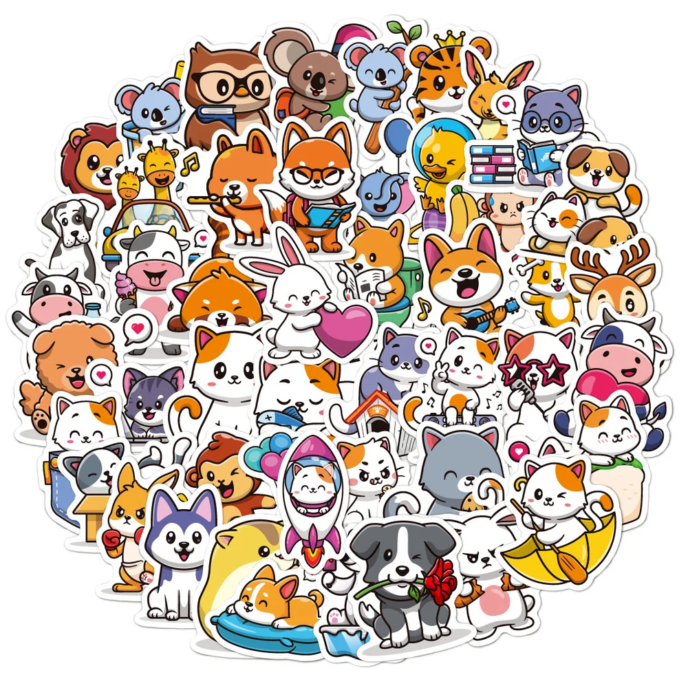 50PCS Cute Cartoon Animal Stickers Motorcycle Luggage Guitar Skateboard Cool Graffiti Sticker for Kid Decal Toys Gift
50PCS Cute Cartoon Animal Stickers Motorcycle Luggage Guitar Skateboard Cool Graffiti Sticker for Kid Decal Toys Gift