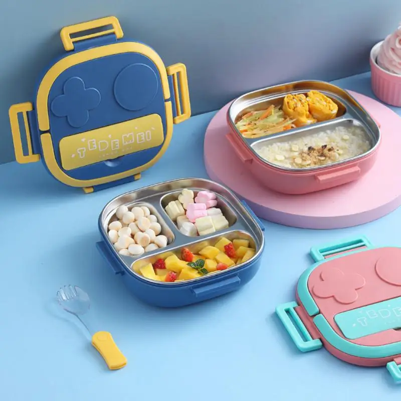 304 Stainless Steel Children Dinner Plate Water-filled Insulation Compartment Lunch Box Baby Bento Box With Spoon Outing Lunch
304 Stainless Steel Children Dinner Plate Water-filled Insulation Compartment Lunch Box Baby Bento Box With Spoon Outing Lunch