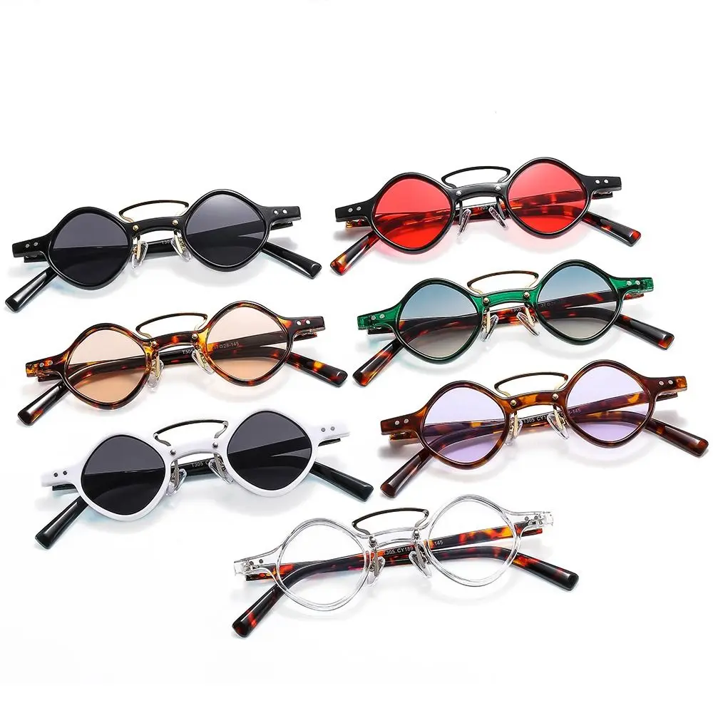 

Vintage Gradient UV400 Men/Women Steam Punk Glasses Hippie Driving Shades Small Round Square Sunglasses