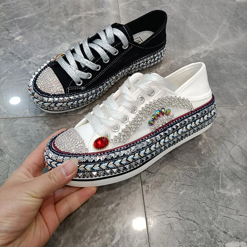 Platform Shoes For Women Sneakers Trend Free Shipping Chic Point Rhinestones Rivet Hot Sale Luxury Brand Designer Sport Shoes
Platform Shoes For Women Sneakers Trend Free Shipping Chic Point Rhinestones Rivet Hot Sale Luxury Brand Designer Sport Shoes