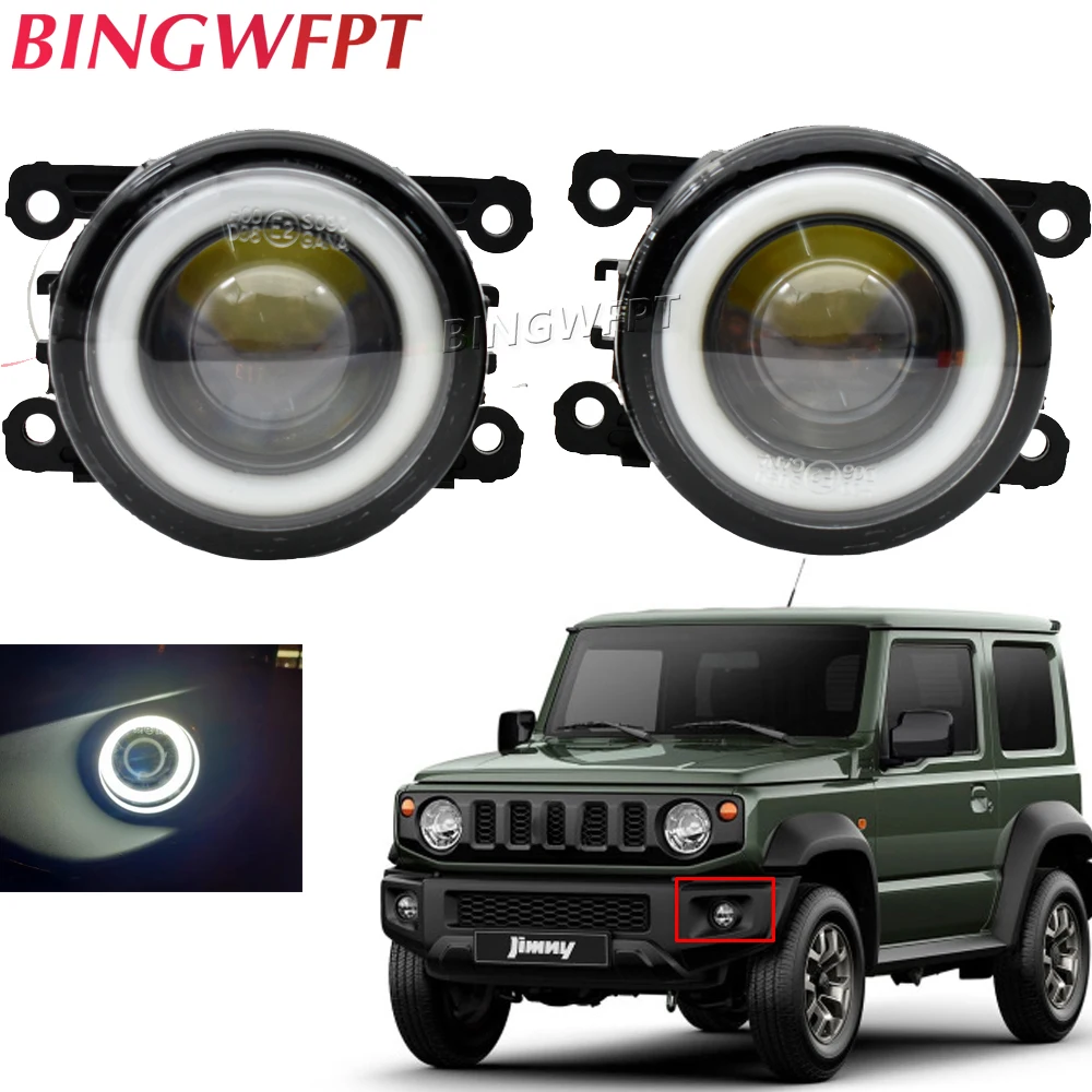 

2 шт. супер яркие дневные ходовые огни Angel Eye для Suzuki Jimny JB64 JB74 2018 2019 2020 светодиодсветодиодный Противотуманные фары Дневные ходовые огни H11 12 В