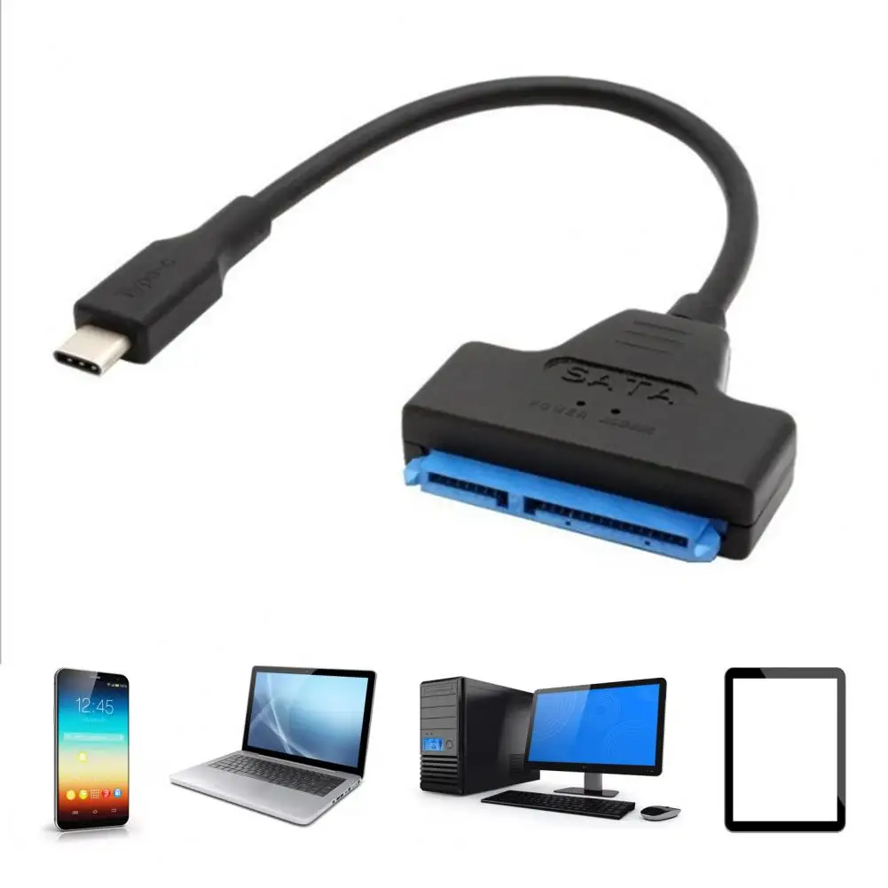 Hard Drive Adapter Cable Reliable High Speed Lightweight USB3.1 Type-C to SATA 22pin Hard Disk HDD Convert Cable
Hard Drive Adapter Cable Reliable High Speed Lightweight USB3.1 Type-C to SATA 22pin Hard Disk HDD Convert Cable