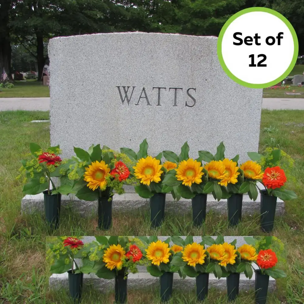 2Pcs Cemetery Vases Keep Graveside Flowers Graveyard Vases Elegant Upright Memorial-Vase Set Cemetery Vase With Rain Protection
2Pcs Cemetery Vases Keep Graveside Flowers Graveyard Vases Elegant Upright Memorial-Vase Set Cemetery Vase With Rain Protection