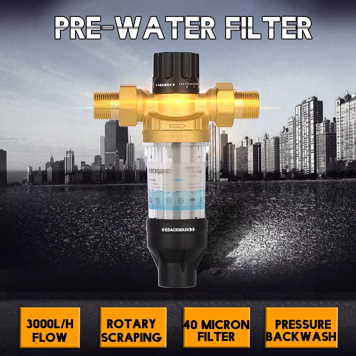 Filters Front Purifier Copper Lead Pre-filter Backwash Remove Rust Contaminant Sediment Pipe +Stainless Steel Mesh
Filters Front Purifier Copper Lead Pre-filter Backwash Remove Rust Contaminant Sediment Pipe +Stainless Steel Mesh