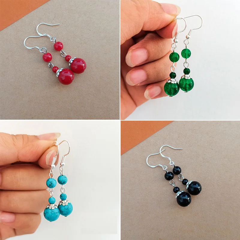 Wholesale New Arrival 4mm+6mm+10mm Earrings for Women Natural Tiger Eye Beads Stone Dangle Long Lady Earrings Jewelry 
Wholesale New Arrival 4mm+6mm+10mm Earrings for Women Natural Tiger Eye Beads Stone Dangle Long Lady Earrings Jewelry