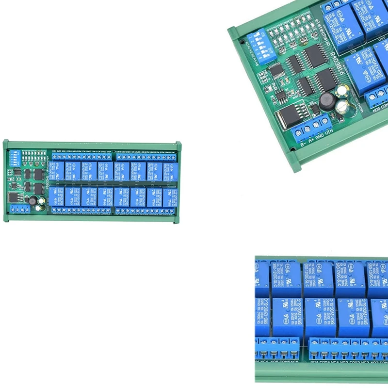 16-канальный релейный модуль RS485, 12 В постоянного тока, DIN35, модуль Modbus RTU UART, плата переключателя управления для PLC PTZ-камеры, двигателя
16-канальный релейный модуль RS485, 12 В постоянного тока, DIN35, модуль Modbus RTU UART, плата переключателя управления для PLC PTZ-камеры, двигателя