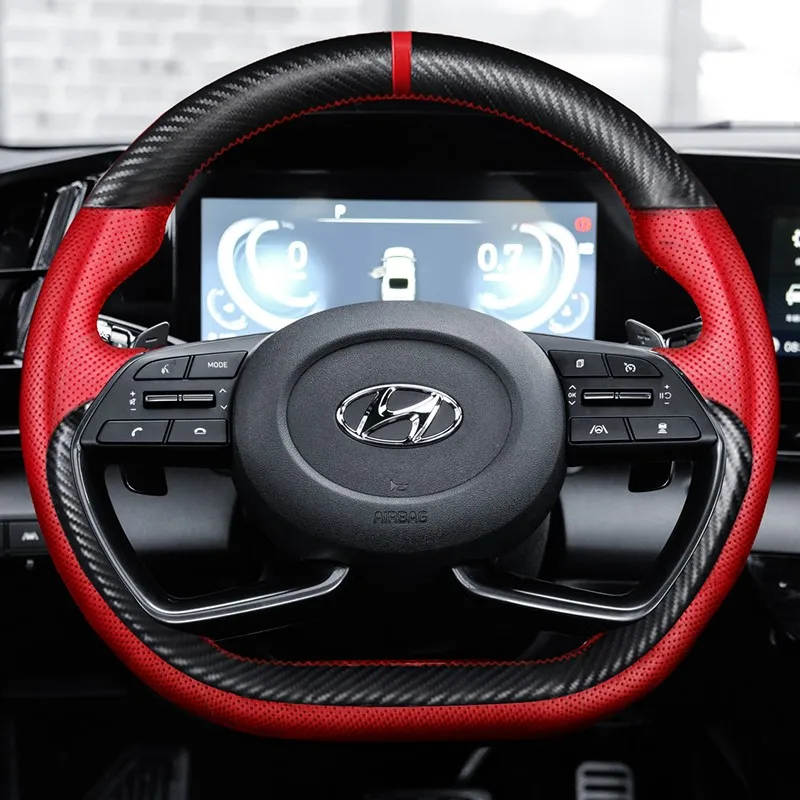 DIY Hand-Stitch Carbon Fiber Suede Leather Car Steering Wheel Cover for Hyundai Elantra Lafesta Sonata IX35 Elantra Verna Tucson
DIY Hand-Stitch Carbon Fiber Suede Leather Car Steering Wheel Cover for Hyundai Elantra Lafesta Sonata IX35 Elantra Verna Tucson