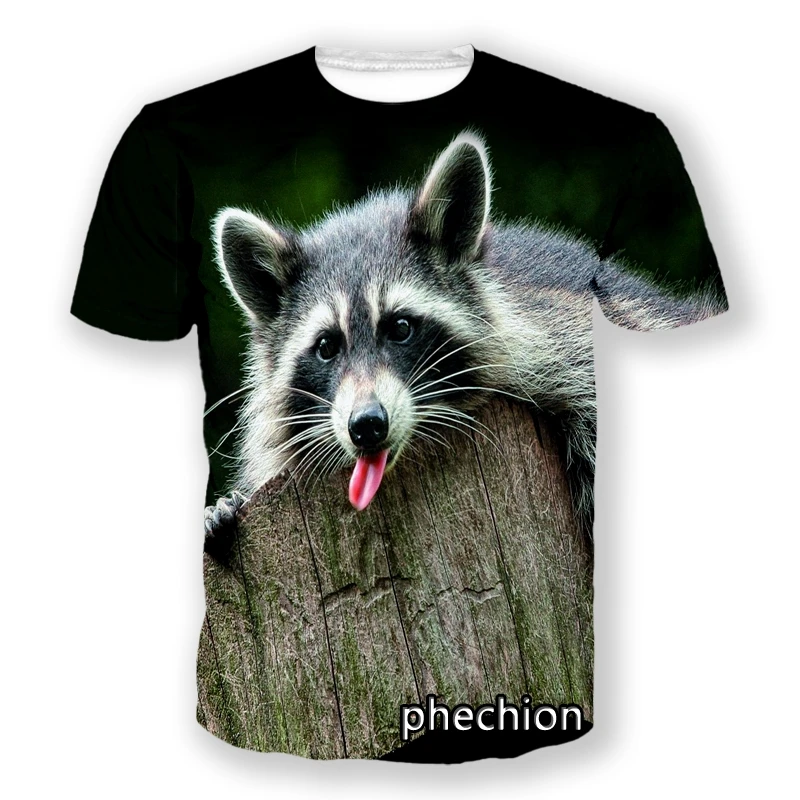 phechion New Fashion Men/Women Animal Raccoon 3D Print Short Sleeve T-Shirt Casual Hip Hop Summer T Shirt Tops S81
phechion New Fashion Men/Women Animal Raccoon 3D Print Short Sleeve T-Shirt Casual Hip Hop Summer T Shirt Tops S81