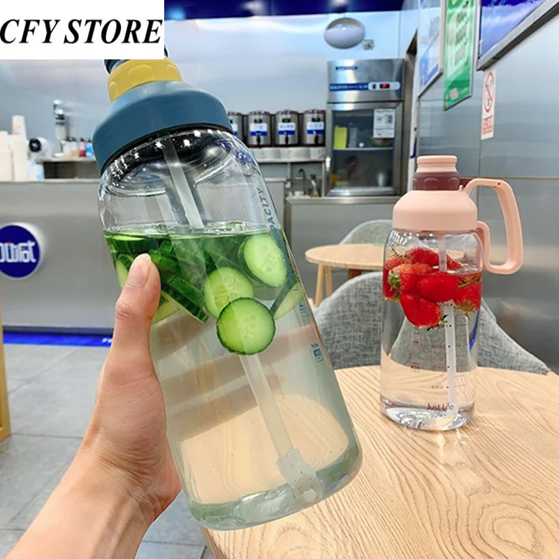 1.8L Large Capacity Tritan Plastic Fitness Sports Kettle with Built-in Straws and Handgrip Outdoor Portable Plastic Water Bottle
1.8L Large Capacity Tritan Plastic Fitness Sports Kettle with Built-in Straws and Handgrip Outdoor Portable Plastic Water Bottle