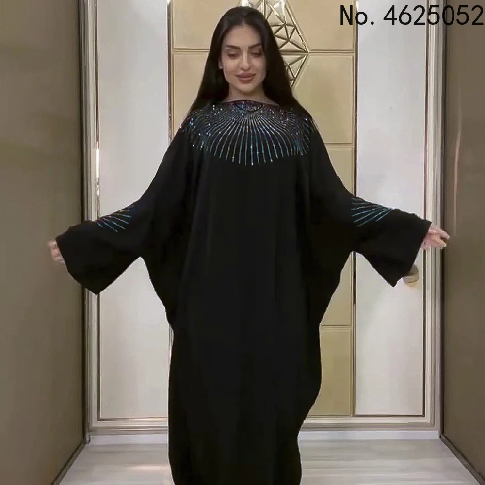 Plus Size Boubou Eid Mubarak Black Abayas For Women Dubai Turkey Muslim Kaftan Dress Crystal Shiny Clothes Djellaba Femme
Plus Size Boubou Eid Mubarak Black Abayas For Women Dubai Turkey Muslim Kaftan Dress Crystal Shiny Clothes Djellaba Femme