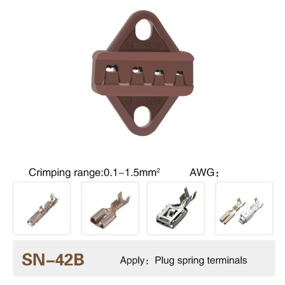Новые обжимные клещи из сплава SN, ширина челюсти 4 мм, SN-2546B 02C, обжимные клещи, губки 48B 58B 06WF 2549 03H, клеммные инструменты
Новые обжимные клещи из сплава SN, ширина челюсти 4 мм, SN-2546B 02C, обжимные клещи, губки 48B 58B 06WF 2549 03H, клеммные инструменты