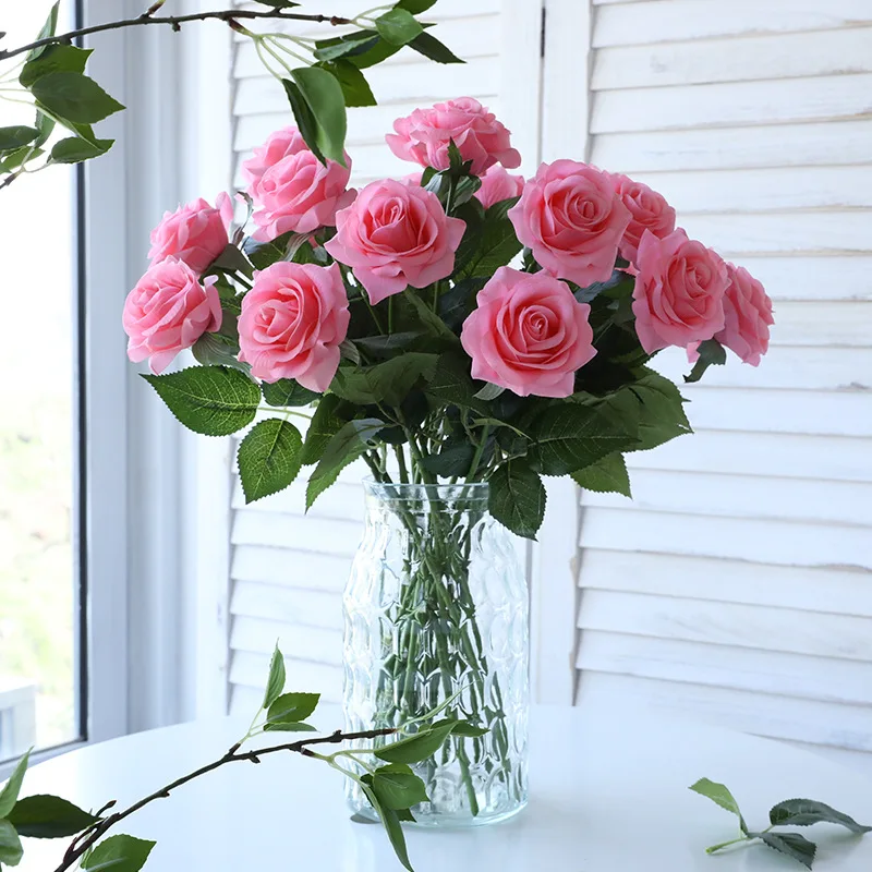 Artificial Silk Rose Home Table Decoration Single Head Rose Long Bouquet Romantic Wedding Decoration Valentine's Day Gift
Artificial Silk Rose Home Table Decoration Single Head Rose Long Bouquet Romantic Wedding Decoration Valentine's Day Gift