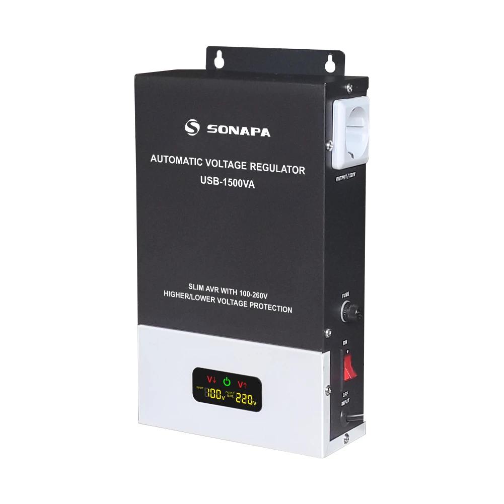 Voltage stabilizer 1500VA AC 220/110V Single Phase automatic voltage regulators/stabilizers for appliances
Voltage stabilizer 1500VA AC 220/110V Single Phase automatic voltage regulators/stabilizers for appliances
