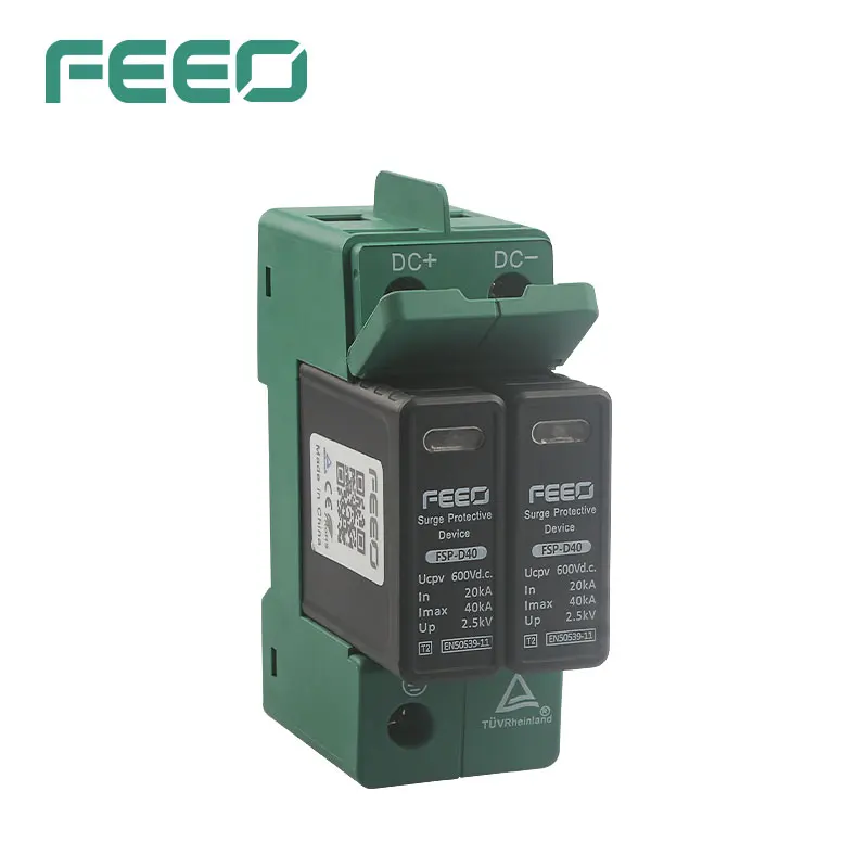 FEEO SPD DC 2P 800V 20KA ~ 40KA House Защита от перенапряжения защитное устройство низкого