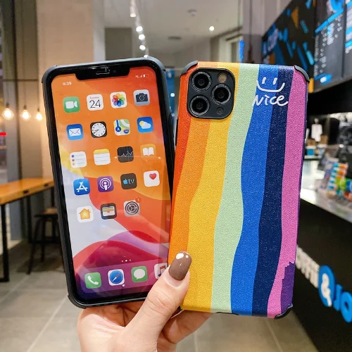 Rainbow Silk Pattern Suitable Phone Case For iPhone 12 11 Pro Max X XR XS XSMAX 6 7 8 Plus Liquid Silicone Anti-Fall Back Covers
Rainbow Silk Pattern Suitable Phone Case For iPhone 12 11 Pro Max X XR XS XSMAX 6 7 8 Plus Liquid Silicone Anti-Fall Back Covers