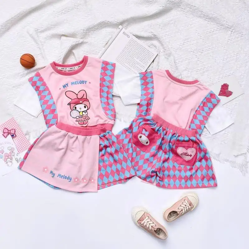 Kawaii Sanrio Mymelody Cartoon Cute Culottes Suit 2023 Summer Girls Cotton Short Sleeves Skirt Shorts Set Girls Birthday Gifts
Kawaii Sanrio Mymelody Cartoon Cute Culottes Suit 2023 Summer Girls Cotton Short Sleeves Skirt Shorts Set Girls Birthday Gifts