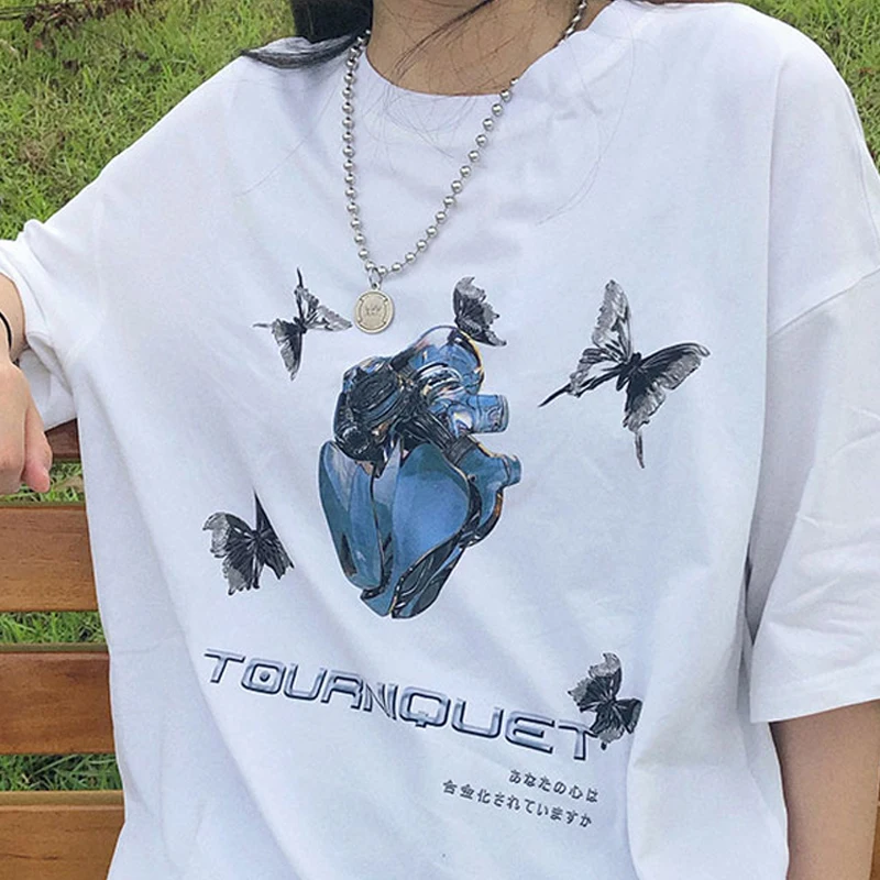 Women T Shirts Anime Cartoon Print T Shirt Vintage Punk Loose Gothic Harajuku Short Sleeve Clothing Kawaii Y2K Streetwear Tops
Women T Shirts Anime Cartoon Print T Shirt Vintage Punk Loose Gothic Harajuku Short Sleeve Clothing Kawaii Y2K Streetwear Tops