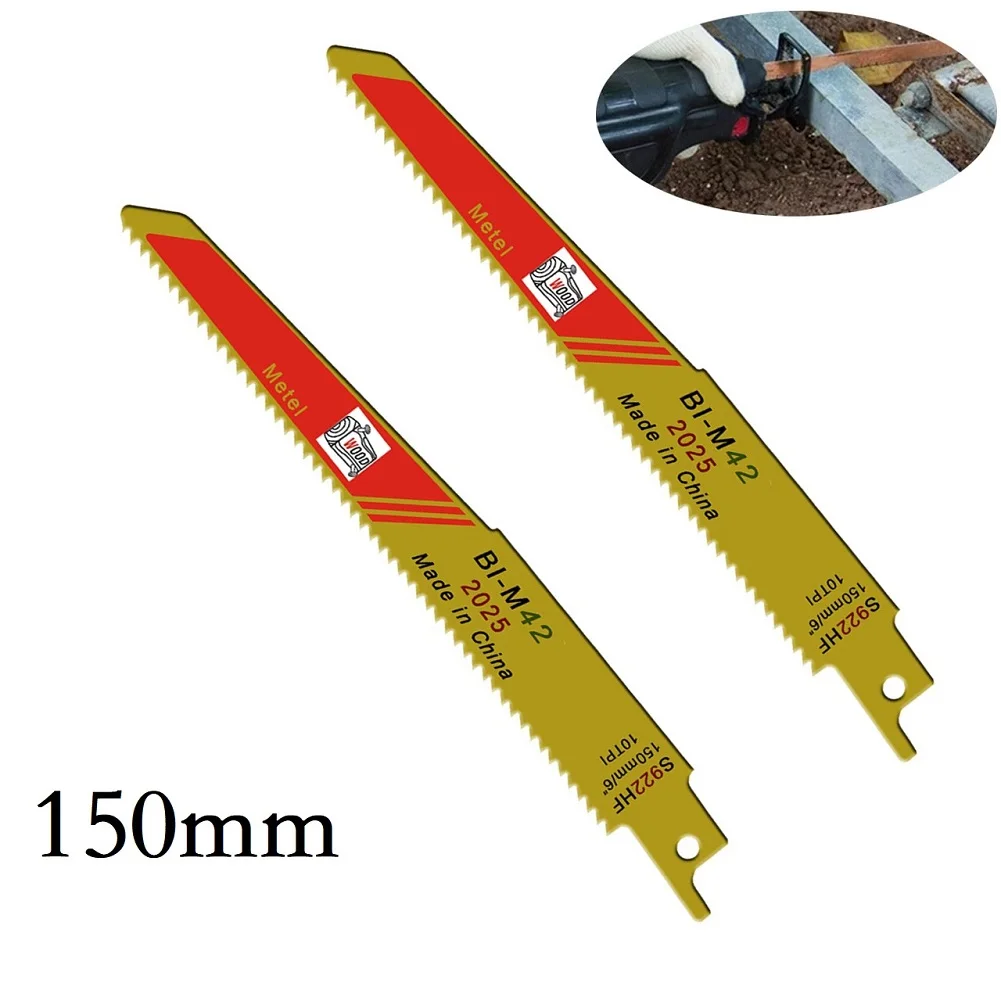 2Pcs S922HF Reciprocating Saw Blade 150mm Bi-metal 10TPI Flexible For Metal Wood Cutting Furniture Machining Repairing Tool
2Pcs S922HF Reciprocating Saw Blade 150mm Bi-metal 10TPI Flexible For Metal Wood Cutting Furniture Machining Repairing Tool